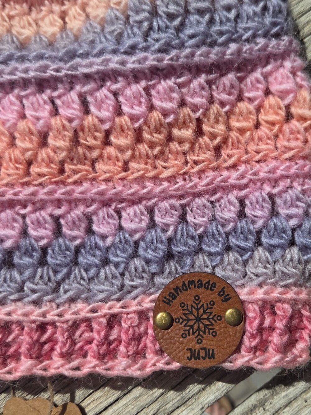 Artisan Handmade Crochet Merino Wool Blend "Freshwater Pearls" Beanie Hat - Picture 3 of 4